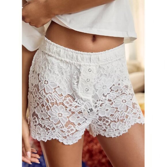 Brand New By Anthropologie Sheer Lace Boxer Shorts - Picture 2 of 5